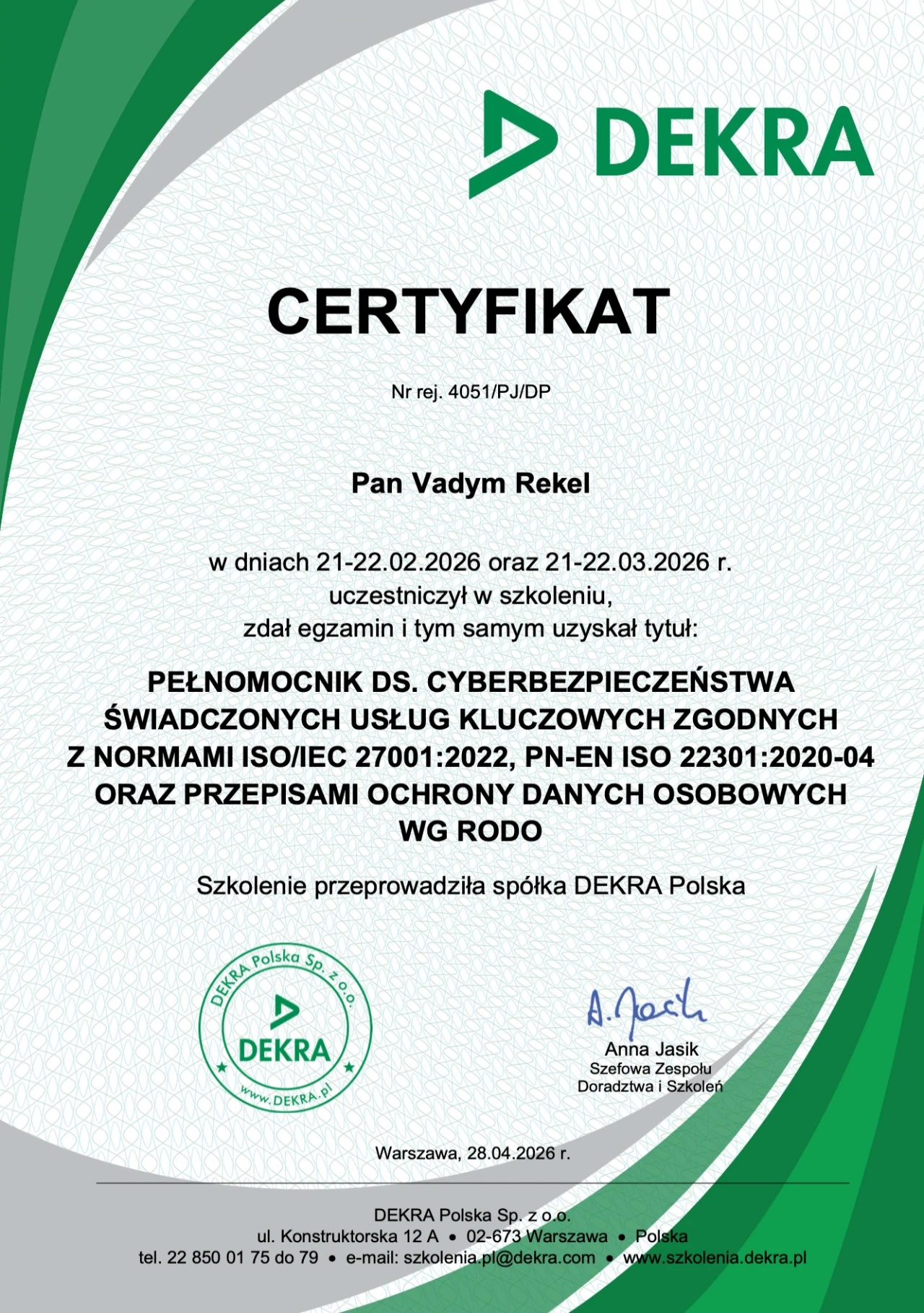 Pełnomocnik ds. cyberbezpieczeństwa